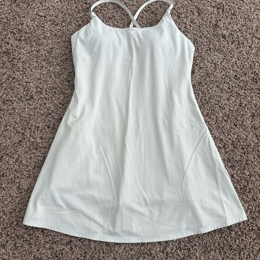 HALARA White Crossback Active Dress